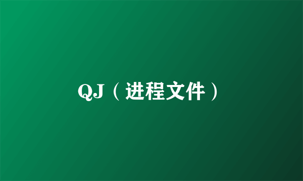 QJ（进程文件）