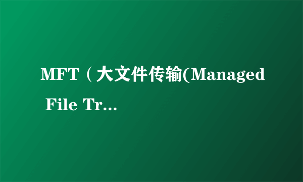 什么是MFT（大文件传输(Managed File Transfer)）