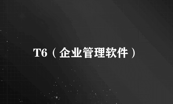 T6（企业管理软件）