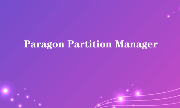 什么是Paragon Partition Manager