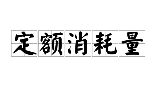 定额消耗量