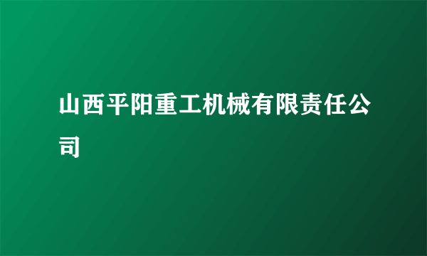 山西平阳重工机械有限责任公司