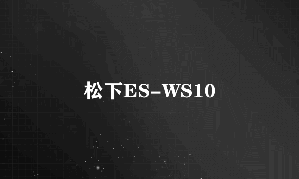 松下ES-WS10