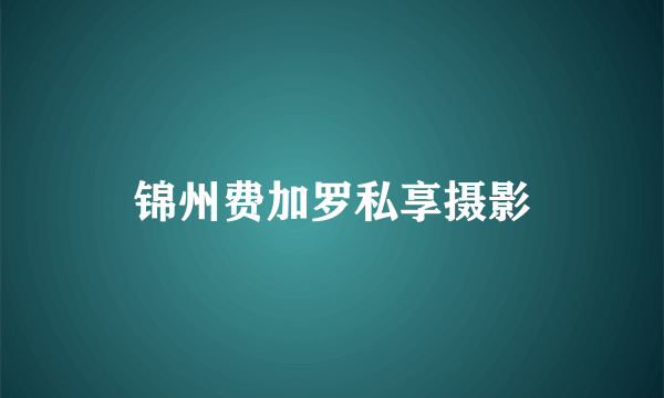 锦州费加罗私享摄影