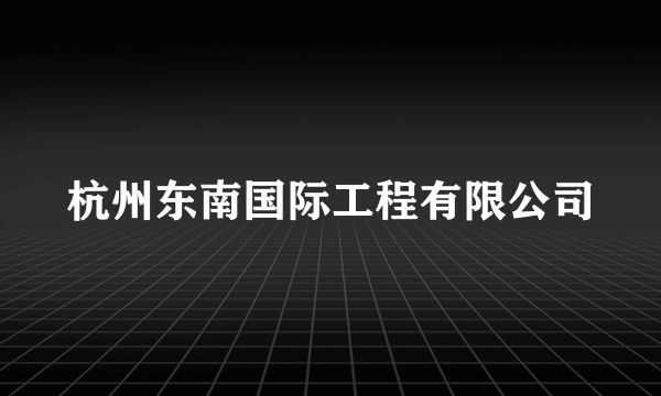 杭州东南国际工程有限公司