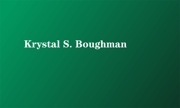 Krystal S. Boughman