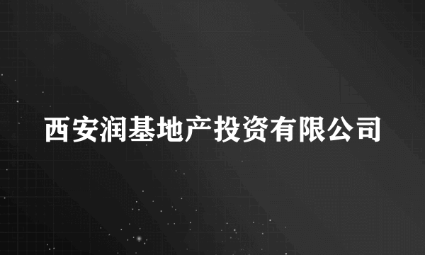 西安润基地产投资有限公司