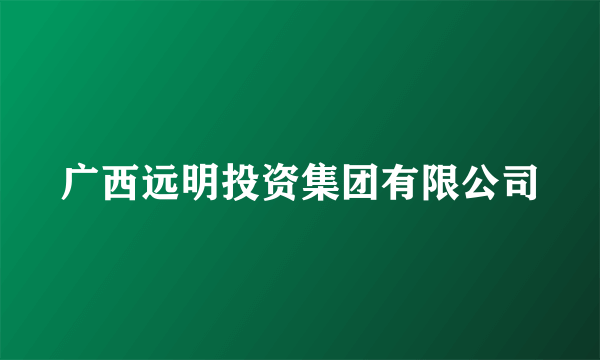 广西远明投资集团有限公司