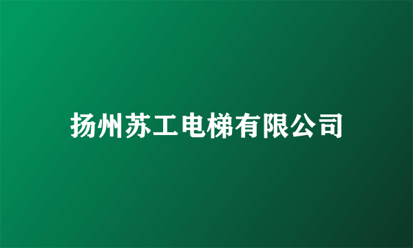 扬州苏工电梯有限公司