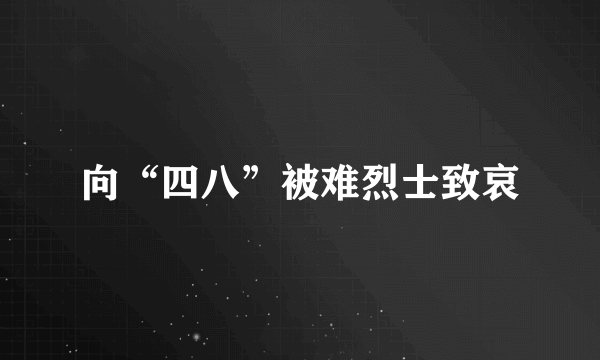 向“四八”被难烈士致哀