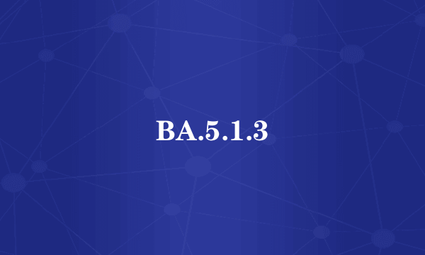 什么是BA.5.1.3