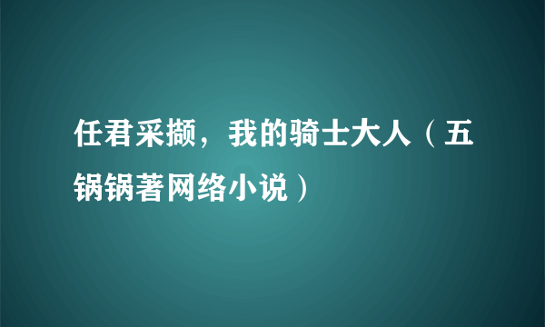 什么是任君采撷，我的骑士大人（五锅锅著网络小说）