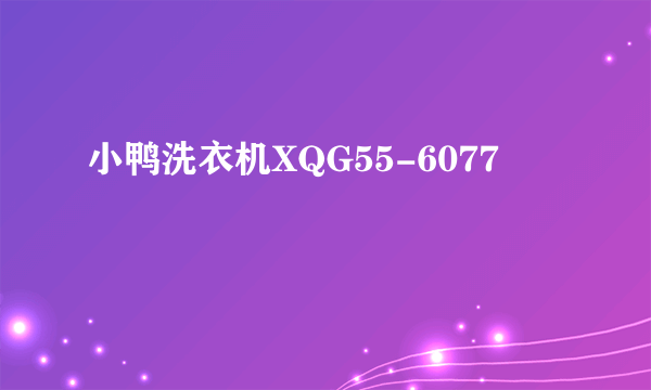 小鸭洗衣机XQG55-6077