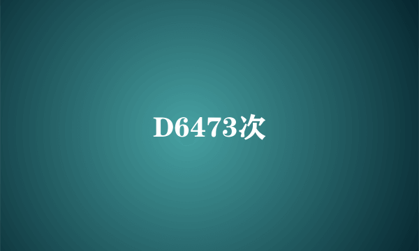 D6473次