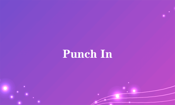 什么是Punch In