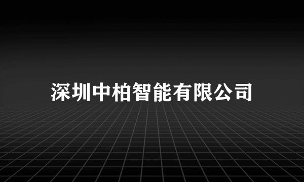 深圳中柏智能有限公司