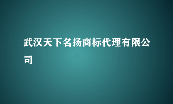 武汉天下名扬商标代理有限公司