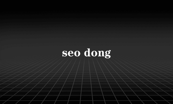 什么是seo dong