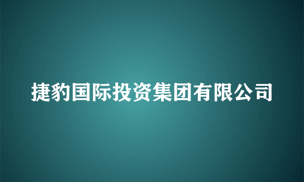 捷豹国际投资集团有限公司