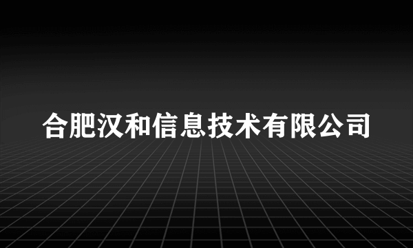 合肥汉和信息技术有限公司