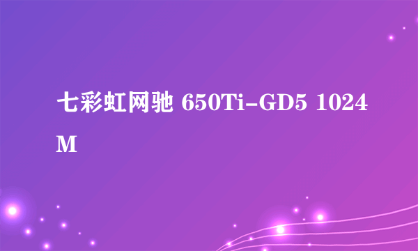 七彩虹网驰 650Ti-GD5 1024M