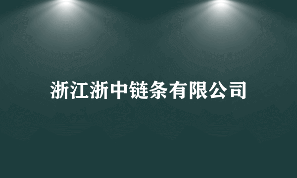 浙江浙中链条有限公司