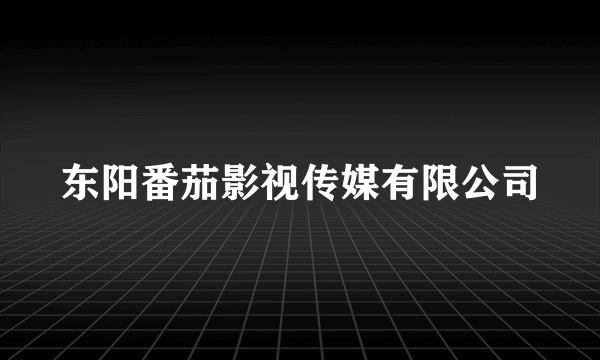 什么是东阳番茄影视传媒有限公司