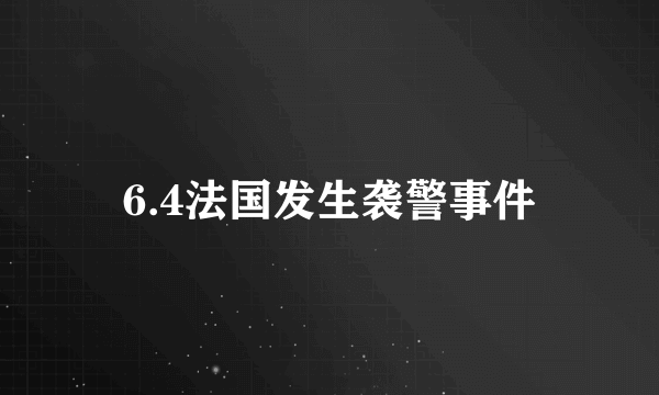 6.4法国发生袭警事件