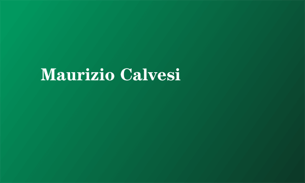 什么是Maurizio Calvesi