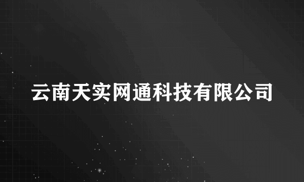 云南天实网通科技有限公司