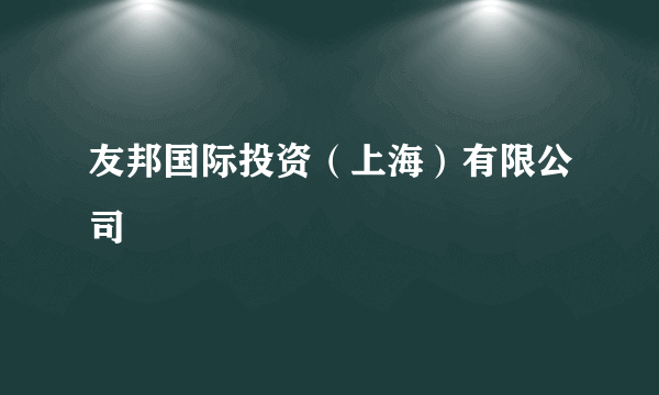 友邦国际投资（上海）有限公司