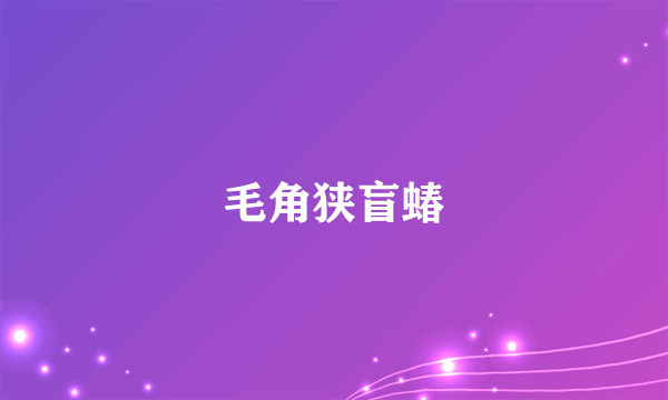 毛角狭盲蝽