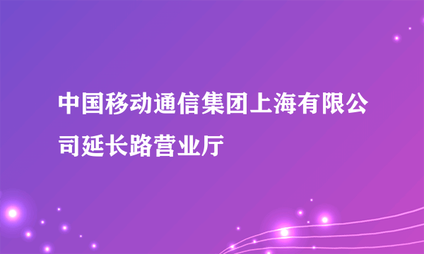 中国移动通信集团上海有限公司延长路营业厅