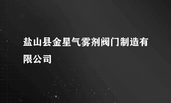 盐山县金星气雾剂阀门制造有限公司