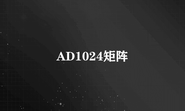 AD1024矩阵