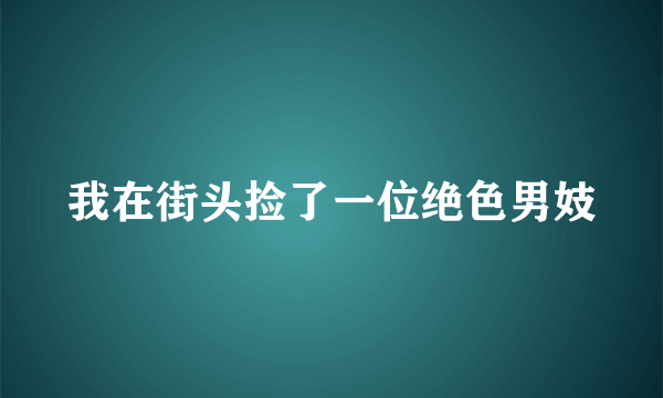 什么是我在街头捡了一位绝色男妓