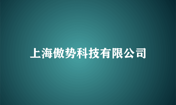 上海傲势科技有限公司