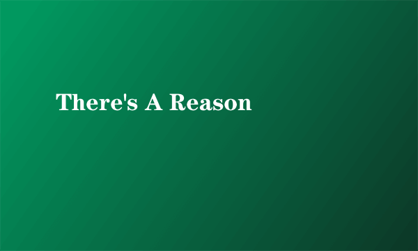 什么是There's A Reason