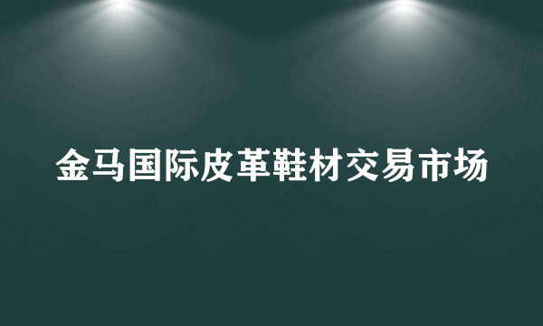 金马国际皮革鞋材交易市场