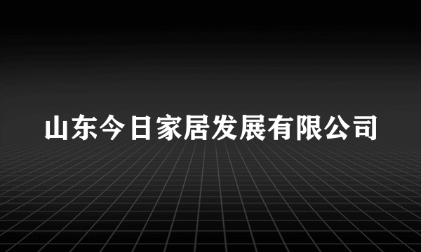 山东今日家居发展有限公司