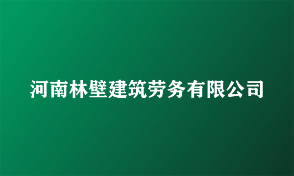 河南林壁建筑劳务有限公司