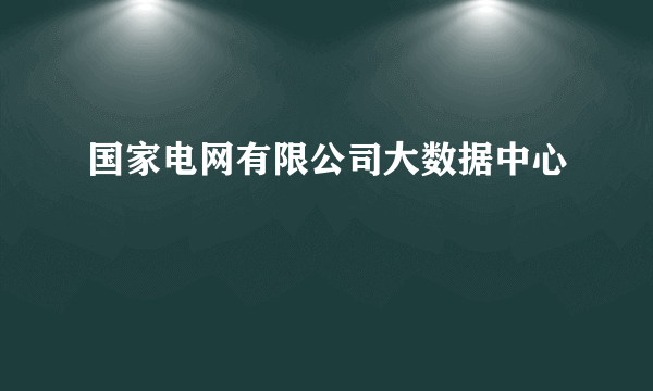 什么是国家电网有限公司大数据中心