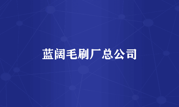 蓝阔毛刷厂总公司