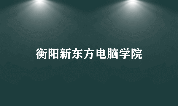 衡阳新东方电脑学院