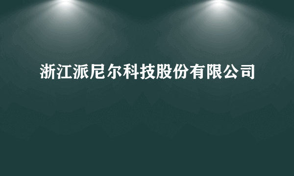 浙江派尼尔科技股份有限公司