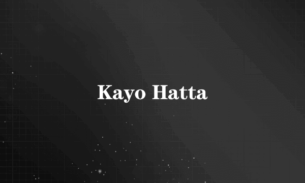 Kayo Hatta