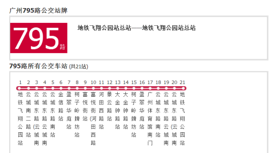 广州公交795路