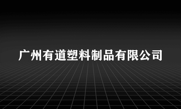 广州有道塑料制品有限公司