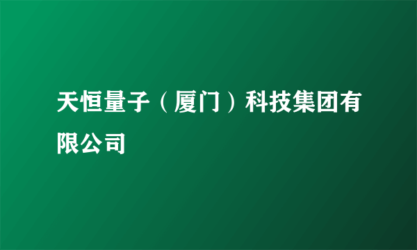 天恒量子（厦门）科技集团有限公司