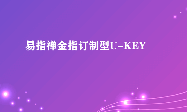 什么是易指禅金指订制型U-KEY